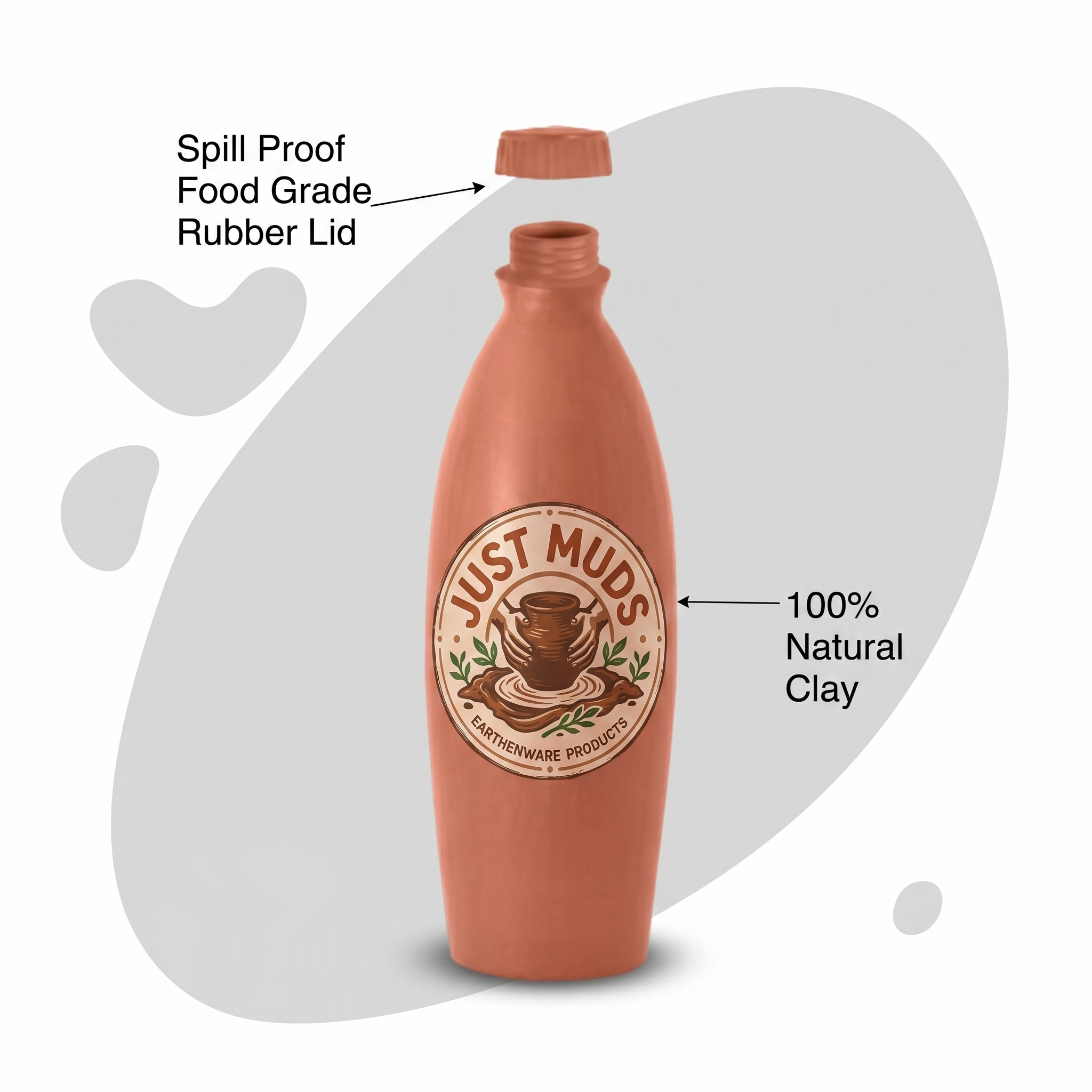 Clay Water Bottle 1 Litre